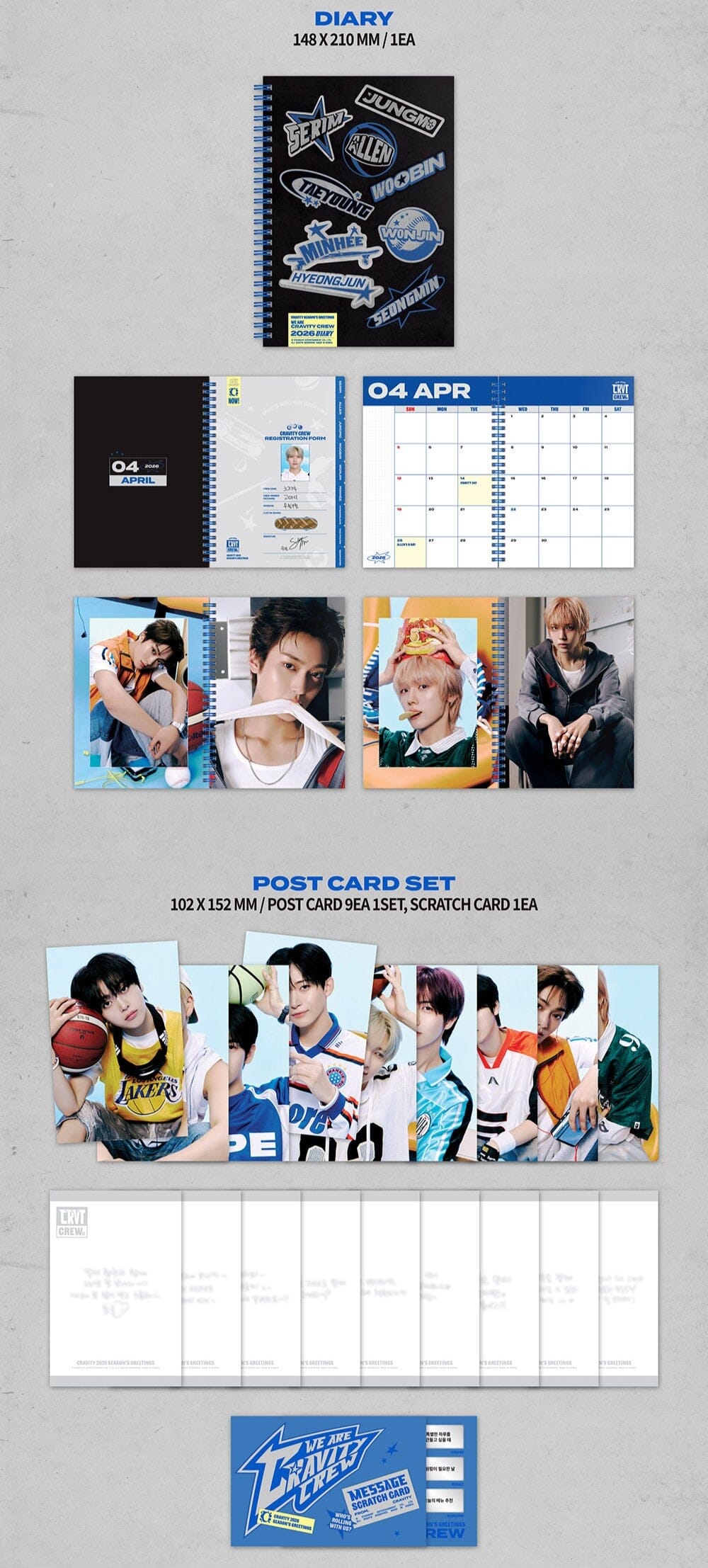 CRAVITY - 2026 SEASON'S GREETINGS + POB SOUNDWAVE PHOTOCARD Nolae