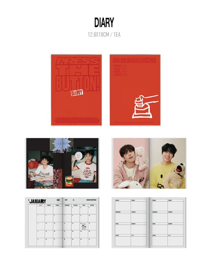 DAY6 - 2026 SEASON'S GREETINGS (PRESS THE BUTTON) + Special Photocard Set Nolae