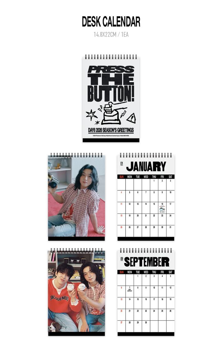 DAY6 - 2026 SEASON'S GREETINGS (PRESS THE BUTTON) + Special Photocard Set Nolae