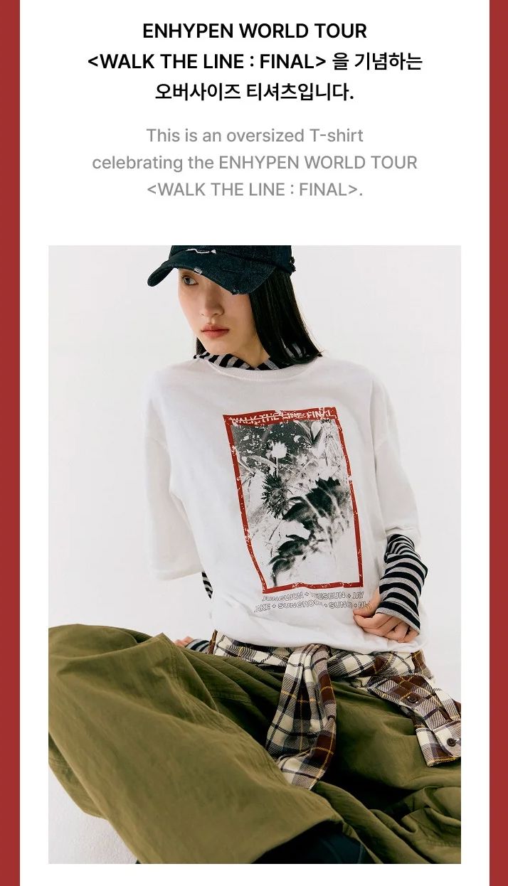 ENHYPEN - T-SHIRTS & HOODIE (WALK THE LINE : FINAL WORLD TOUR OFFICIAL MD) Nolae