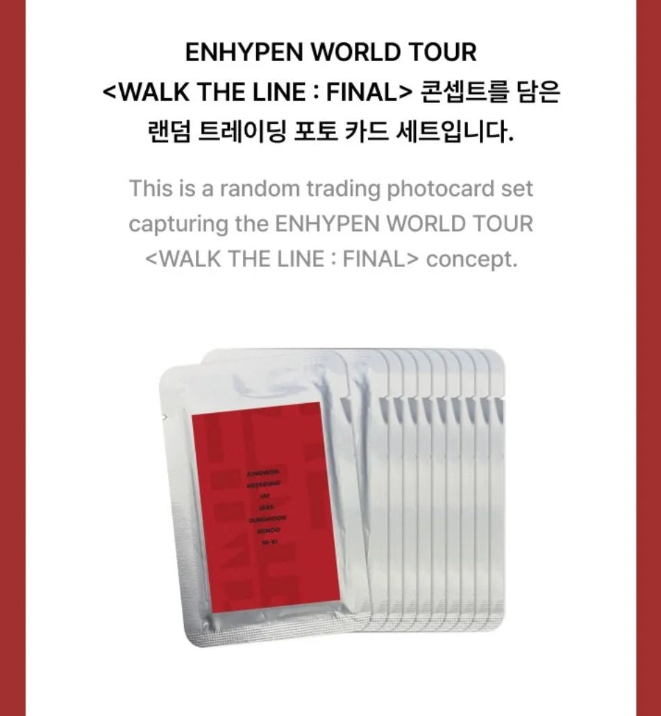 ENHYPEN - WALK THE LINE : FINAL WORLD TOUR OFFICIAL MD Nolae