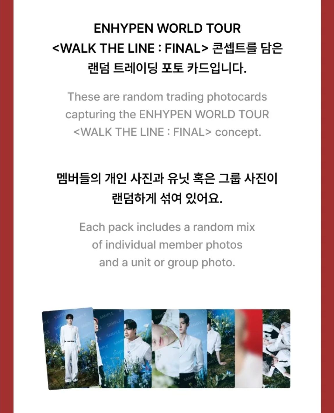ENHYPEN - WALK THE LINE : FINAL WORLD TOUR OFFICIAL MD Nolae