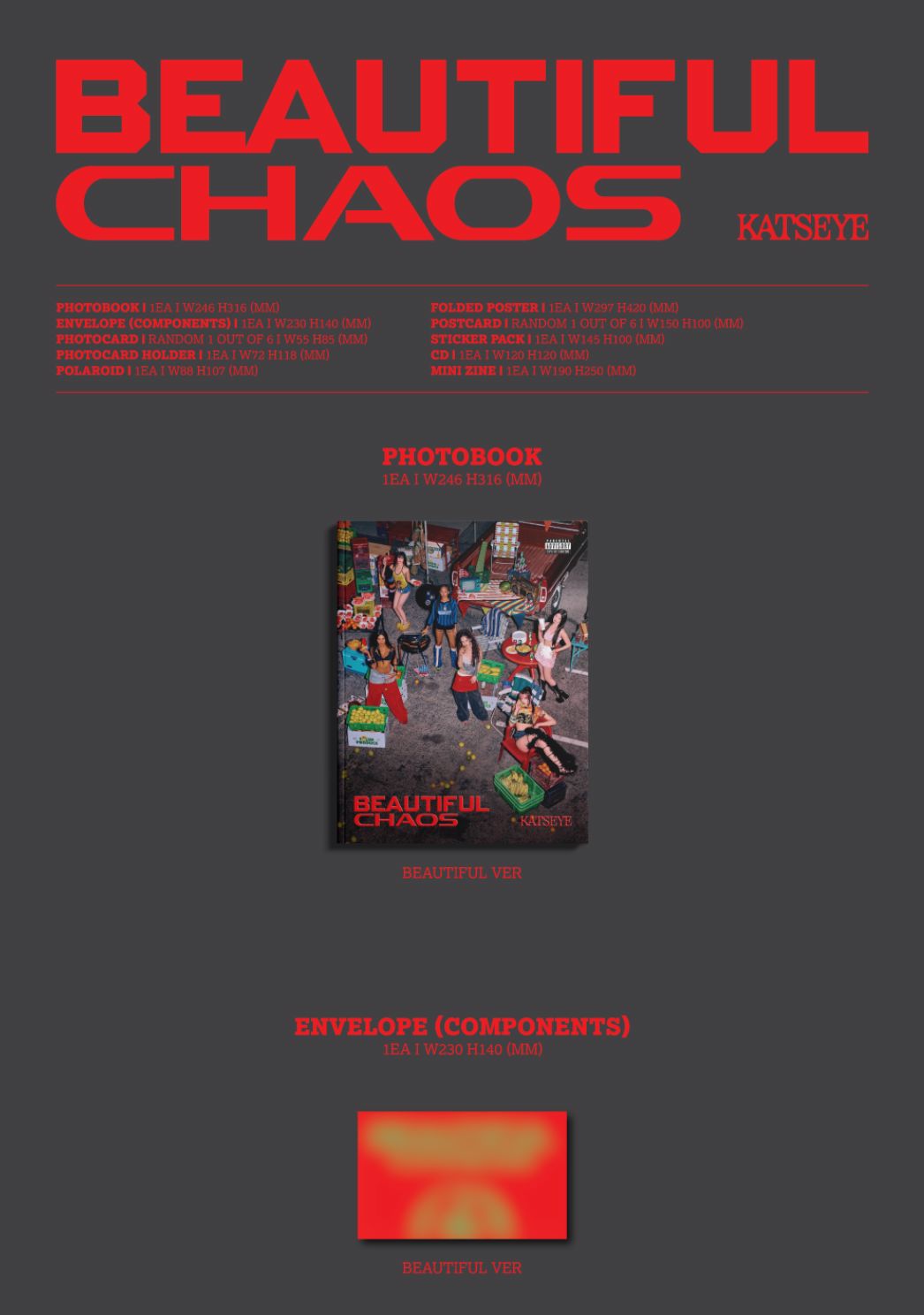 KATSEYE - BEAUTIFUL CHAOS + Soundwave Photocard Nolae