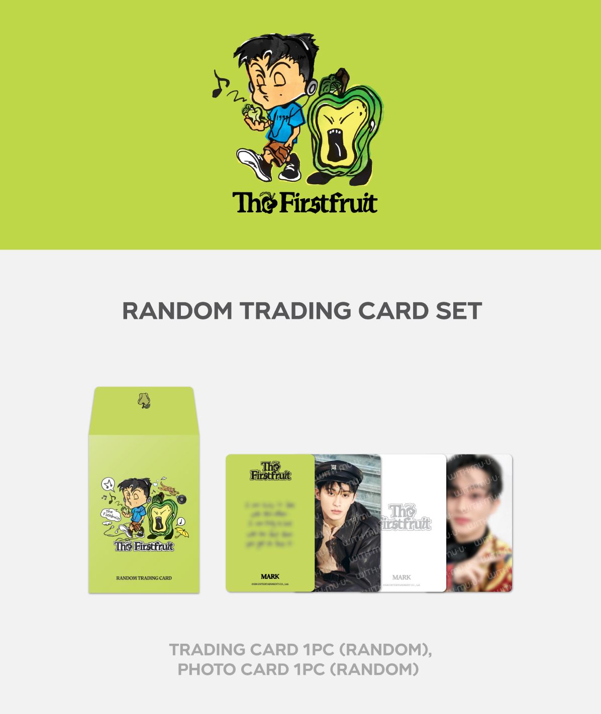 MARK (NCT) - RANDOM TRADING CARD SET ('THE FIRSTFRUIT' OFFICIAL MD) Nolae