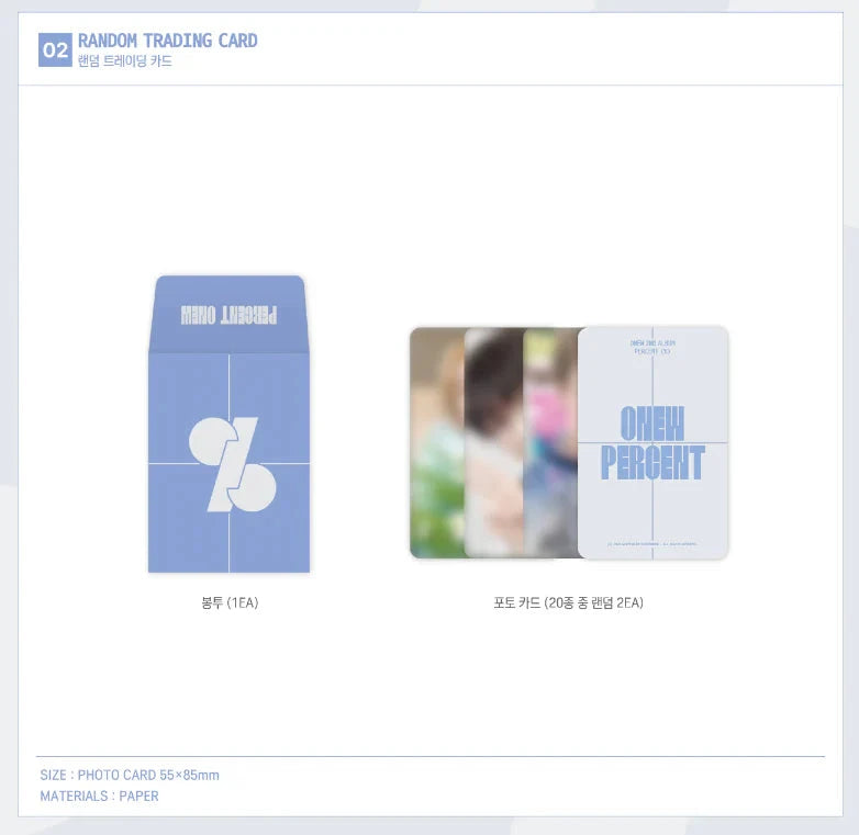 ONEW (SHINEE) - RANDOM TRADING CARD (PERCENT) Nolae