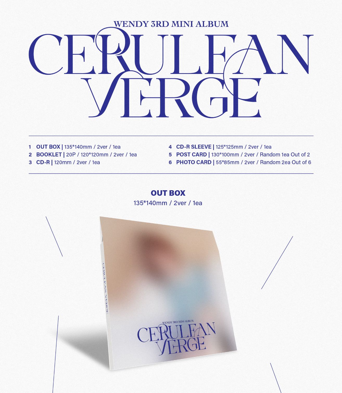 WENDY (RED VELVET) - CERULEAN VERGE (DIGIPACK VER.) Nolae