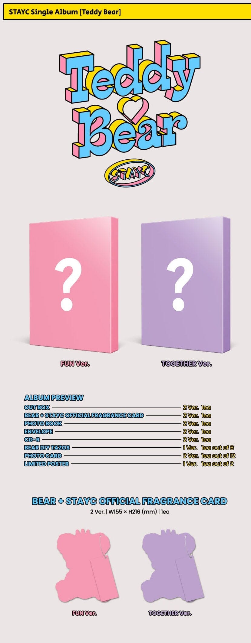 STAYC - TEDDY BEAR (4TH SINGLE ALBUM) Photobook Ver.