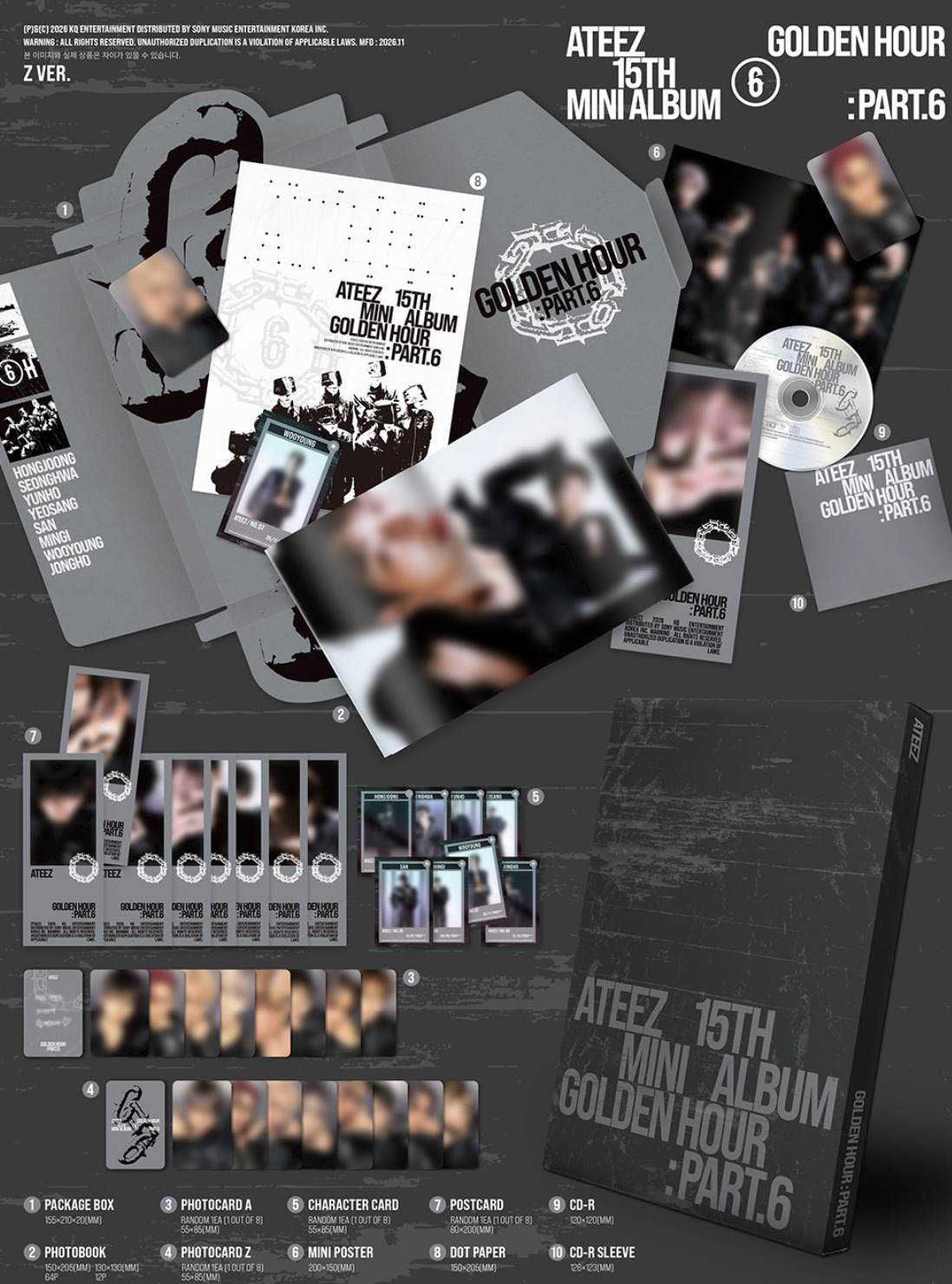 ATEEZ - GOLDEN HOUR : PART.6 + Hellolive Gift