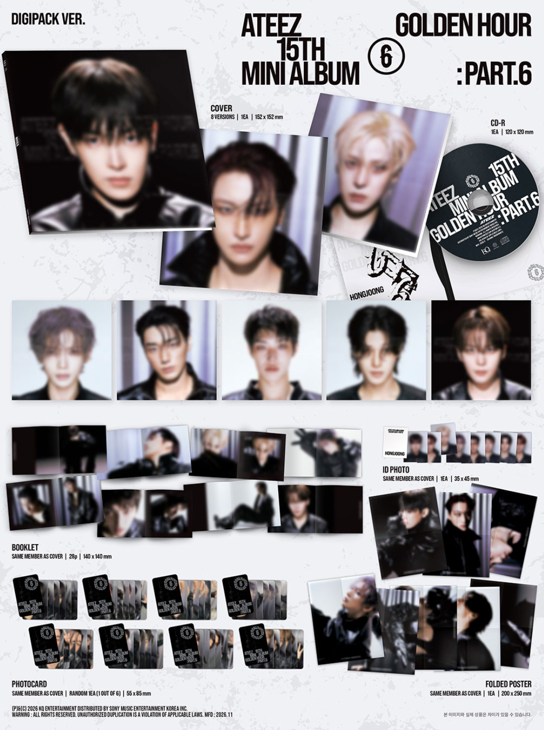 ATEEZ - GOLDEN HOUR : PART.6 (DIGIPACK VER.) + Hellolive Gift