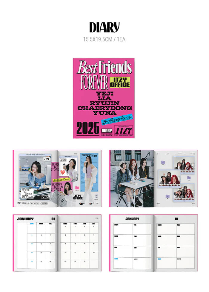 ITZY - 2025 SEASON'S GREETINGS (BEST FRIENDS FOREVER) + JYP SHOP Photocard Set