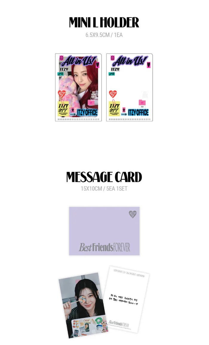 ITZY - 2025 SEASON'S GREETINGS (BEST FRIENDS FOREVER) + JYP SHOP Photocard Set