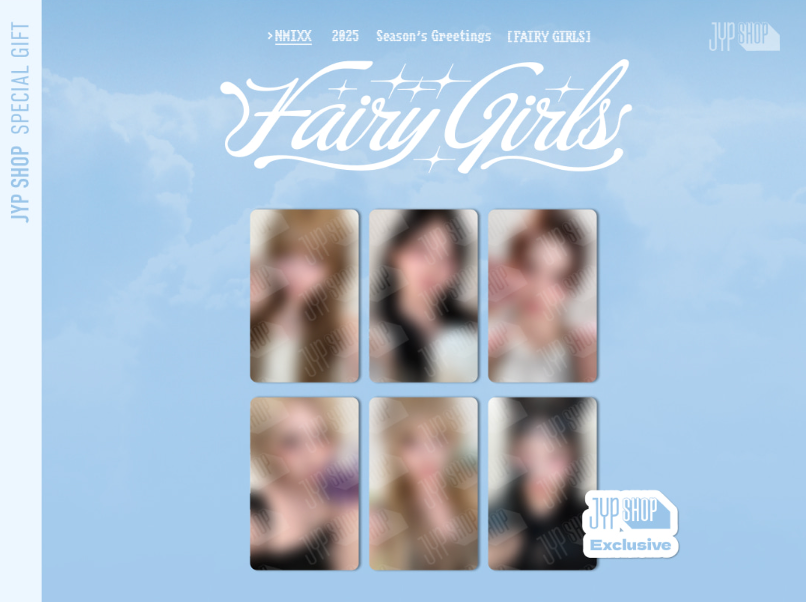 NMIXX - 2025 SEASON'S GREETINGS (FAIRY GIRLS) + JYP SHOP Photocard Set