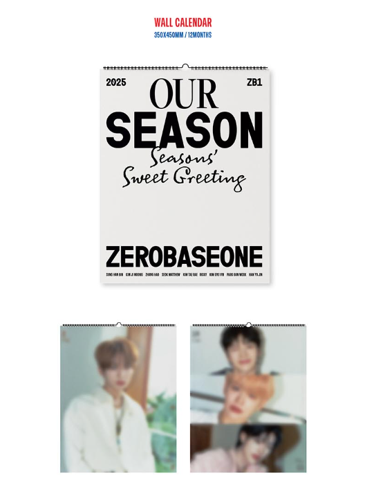 ZB1 - WALL CALENDAR 2025 (OUR SEASON : SEASONS' SWEET GREETING)