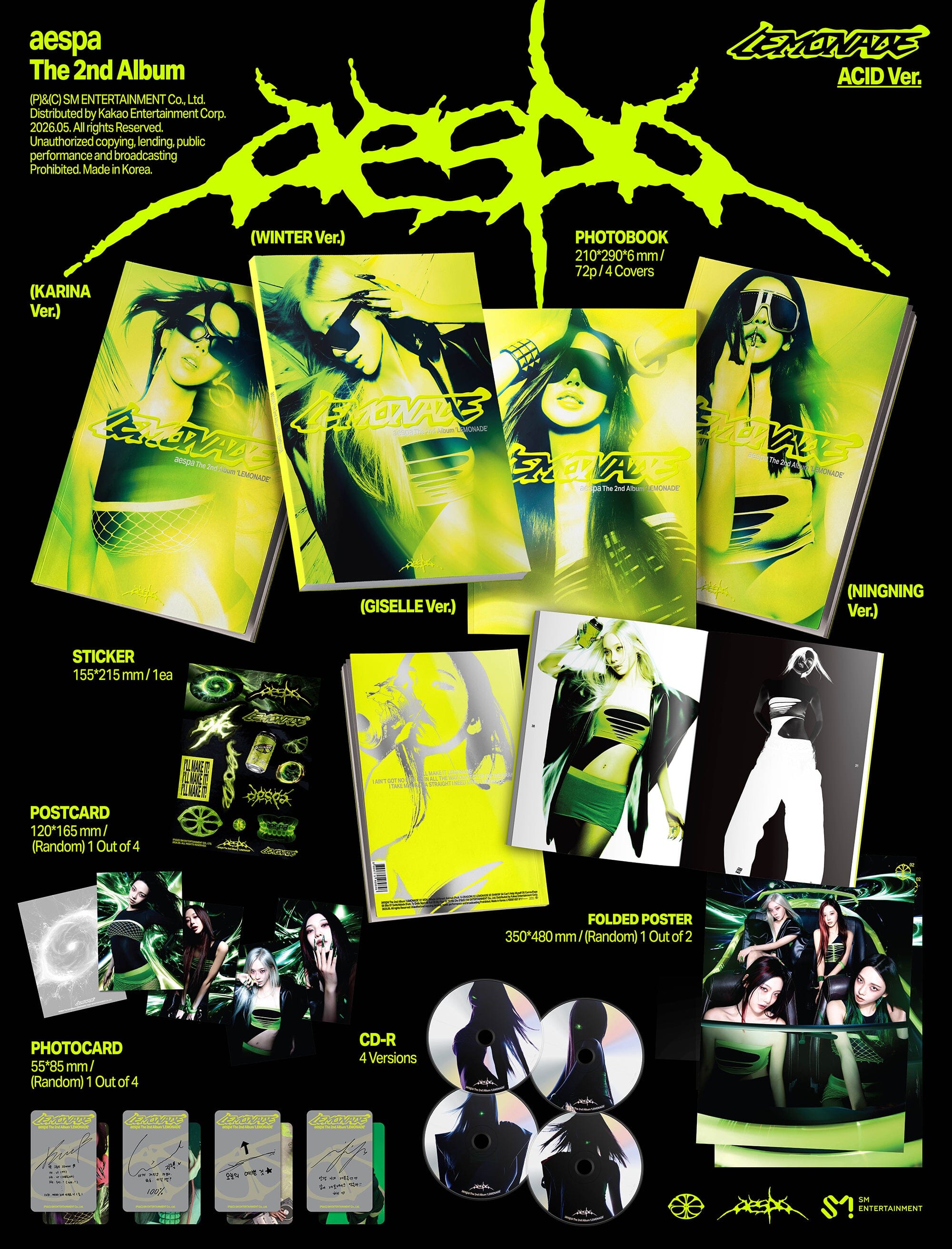 AESPA - LEMONADE (ACID VER.) + Apple Music Gift Nolae