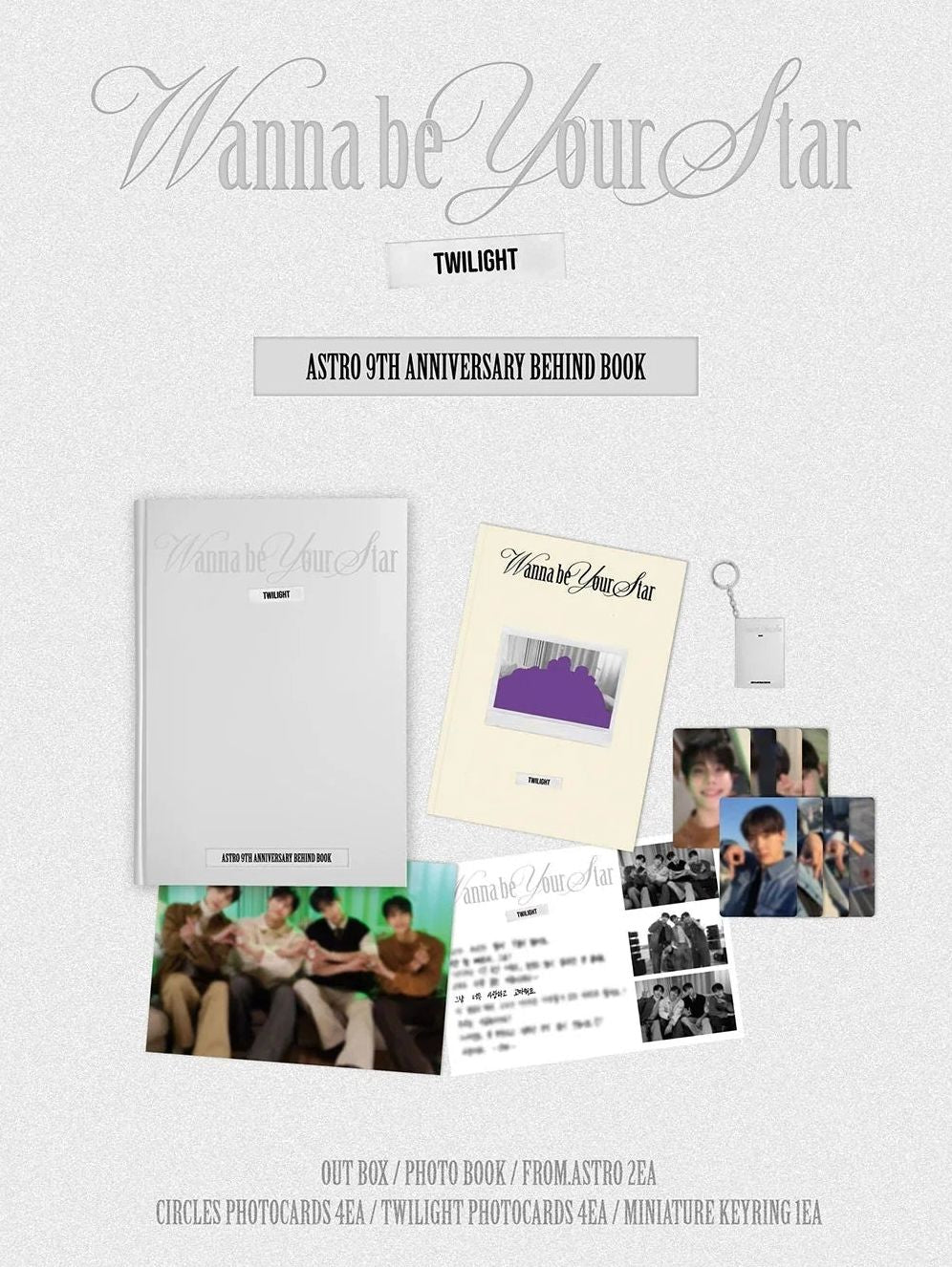 ASTRO - 9TH ANNIVERSARY BEHIND BOOK (WANNA BE YOUR STAR : TWILIGHT) Nolae