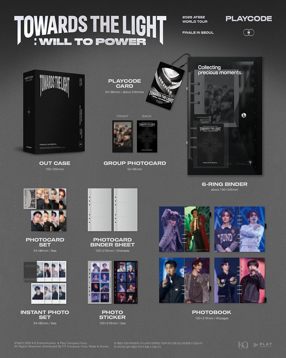 ATEEZ - 2025 WORLD TOUR 'TOWARDS THE LIGHT : WILL TO POWER' FINALE IN SEOUL (PLAYCODE) + YES24 Gift Nolae