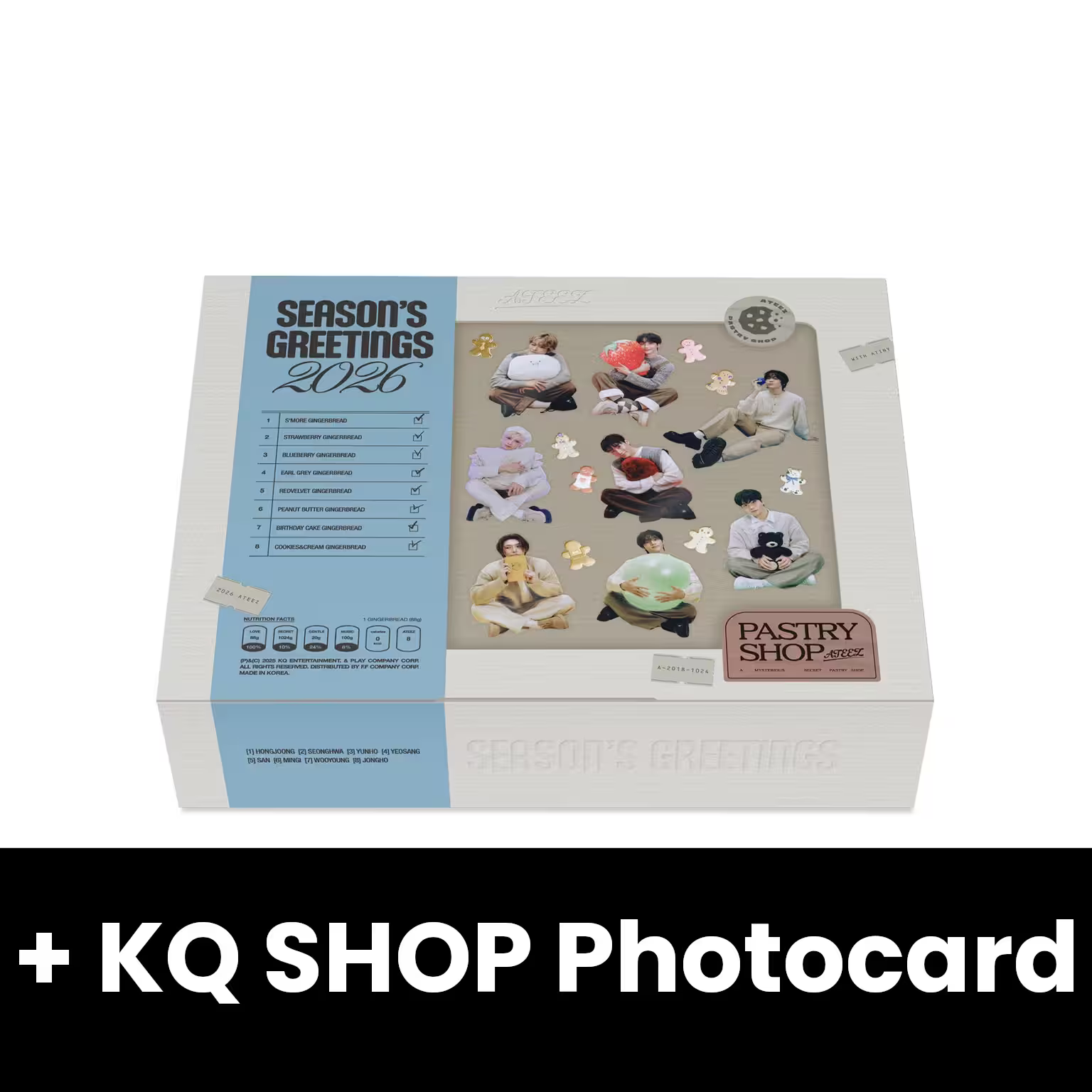 ATEEZ - 2026 SEASON'S GREETINGS (PASTRY SHOP) + KQ SHOP Photocard