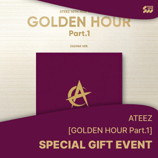 ATEEZ - GOLDEN HOUR : PART 1 (10TH MINI ALBUM) DIGIPAK VER. + Soundwave Photocard Nolae