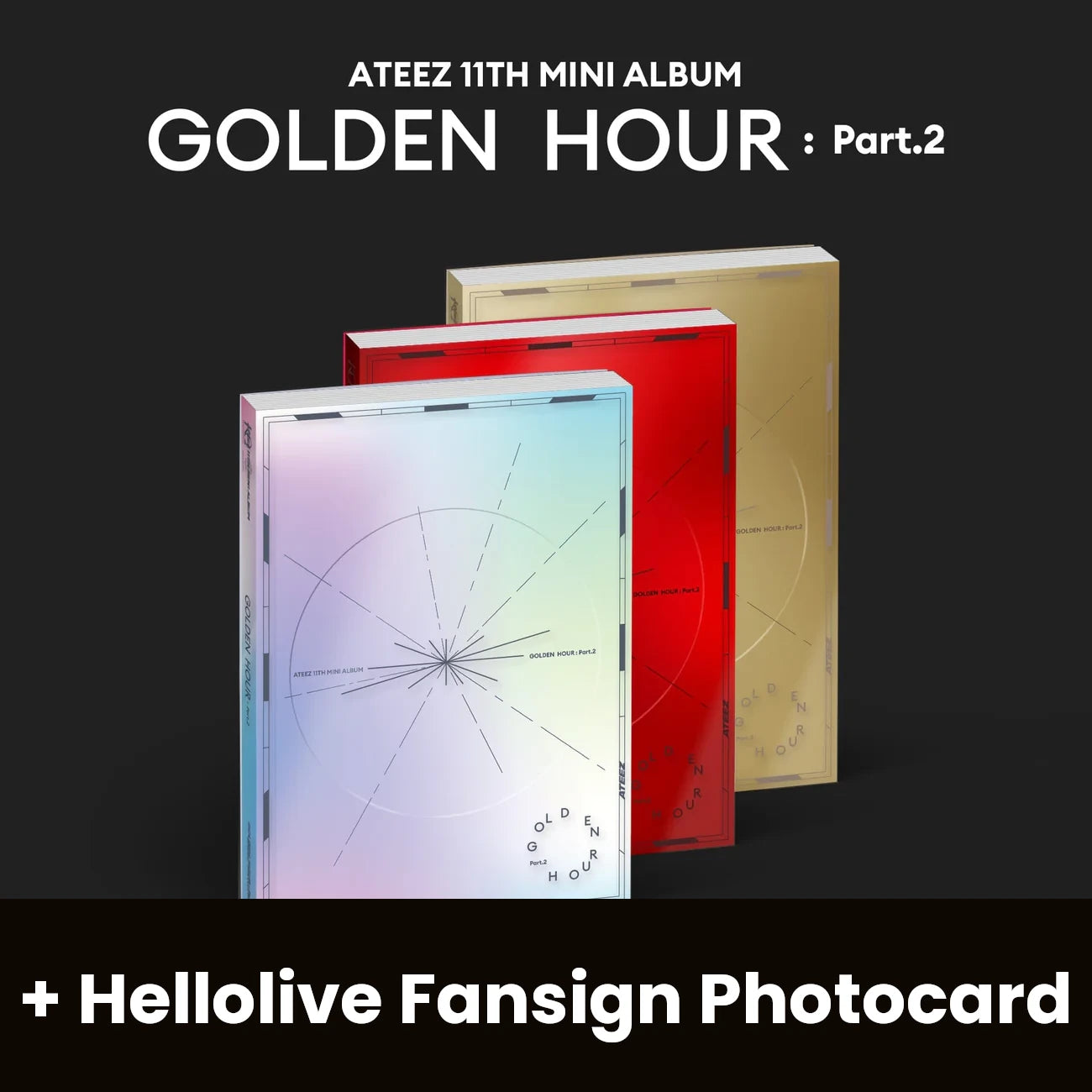 ATEEZ - GOLDEN HOUR: PART.2 + Hellolive Fansign Photocard