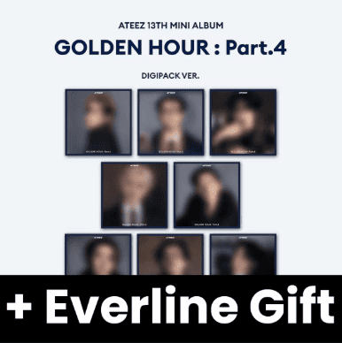 ATEEZ - GOLDEN HOUR : PART.4 (DIGIPACK VER.) + Everline Gift Nolae