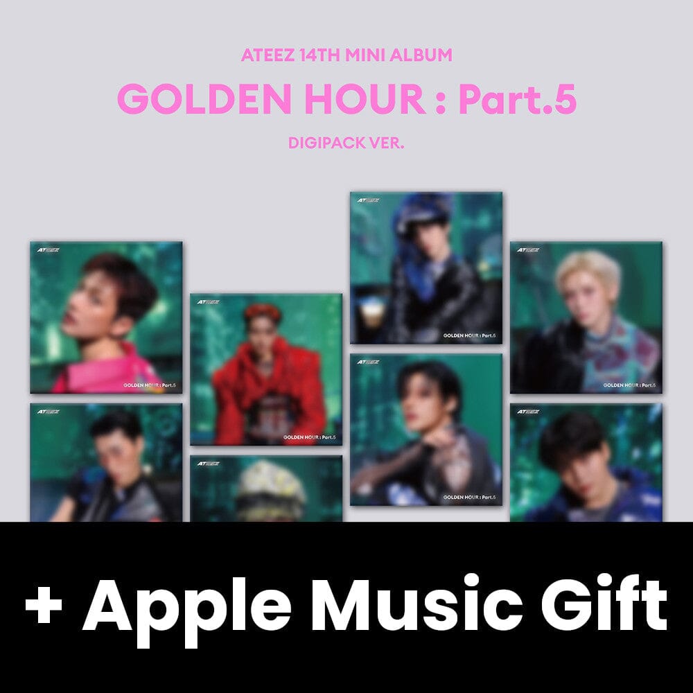 ATEEZ - GOLDEN HOUR : PART.5 (DIGIPACK VER.) + Apple Music Gift Nolae
