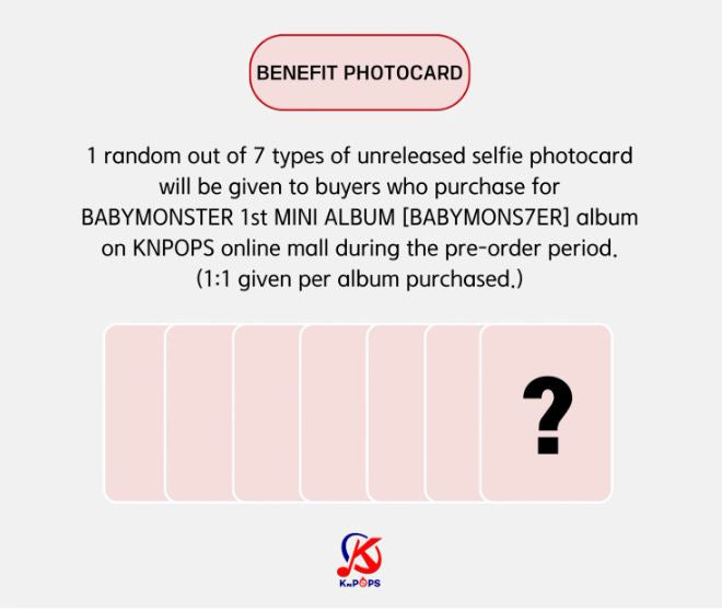 BABYMONSTER - BABYMONS7ER (1ST MINI ALBUM) PHOTOBOOK VER. Nolae