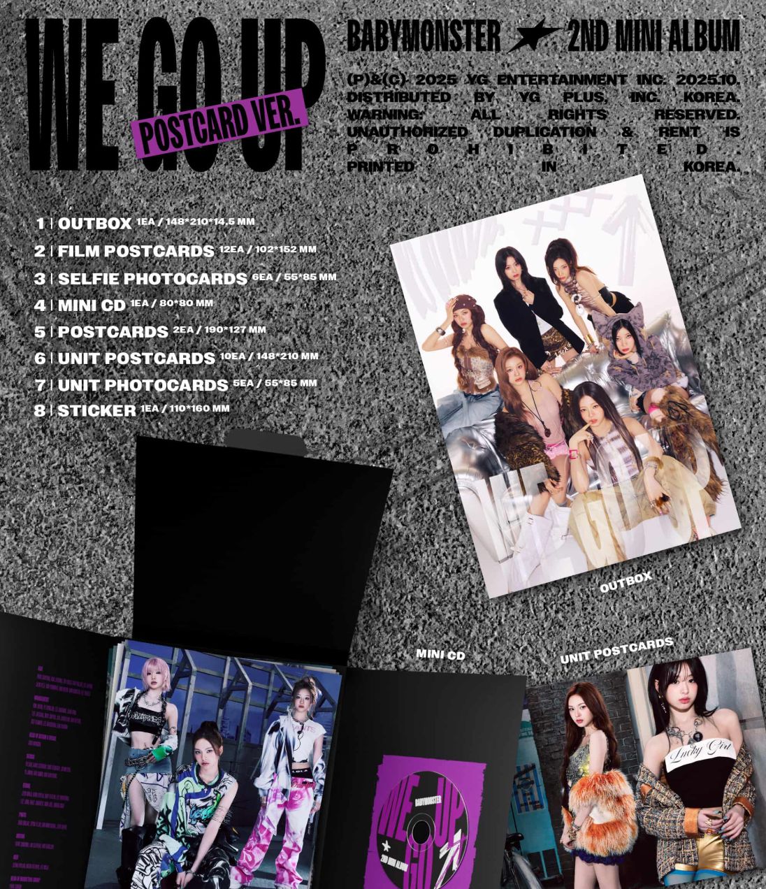 BABYMONSTER - WE GO UP (POSTCARD VER.) Nolae