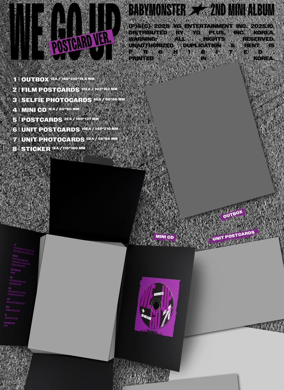 BABYMONSTER - WE GO UP (POSTCARD VER.) Nolae
