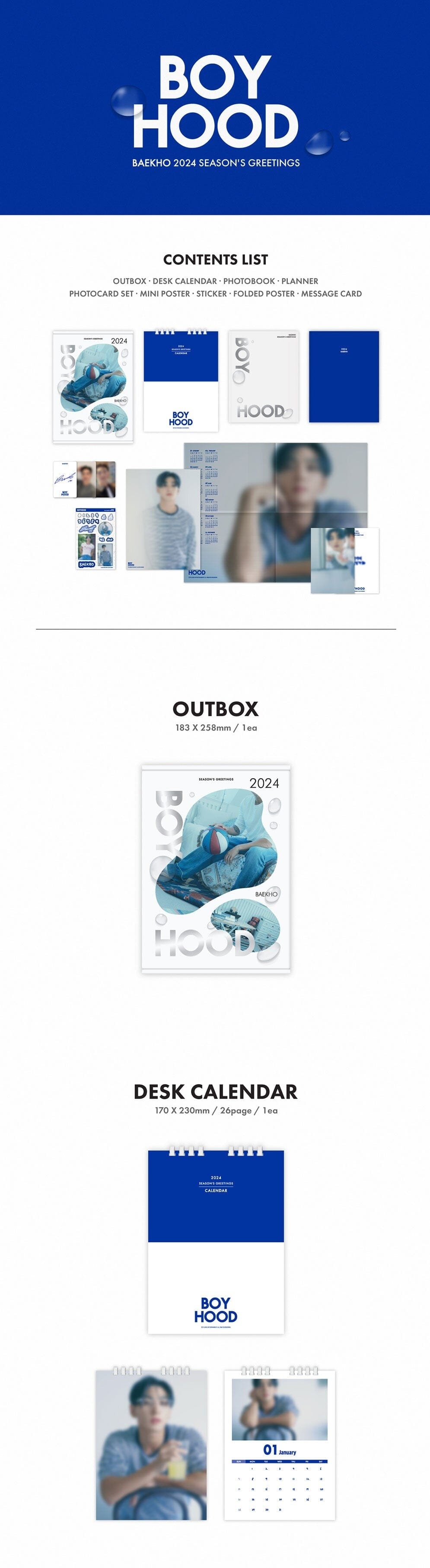 BAEKHO - 2024 SEASON’S GREETINGS "BOYHOOD" Nolae