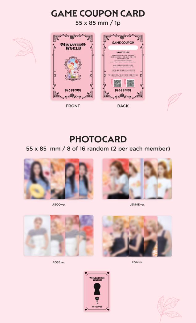 BLACKPINK - THE GAME COUPON CARD COLLECTION (MINIATURE WORLD) Nolae