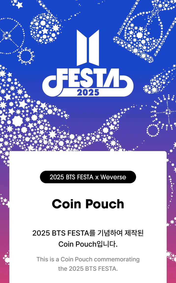 BTS - 2025 FESTA X WEVERSE OFFICIAL MD Nolae