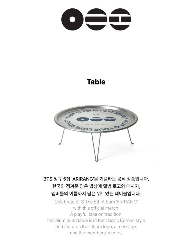 BTS - ARIRANG OFFICIAL MD Nolae