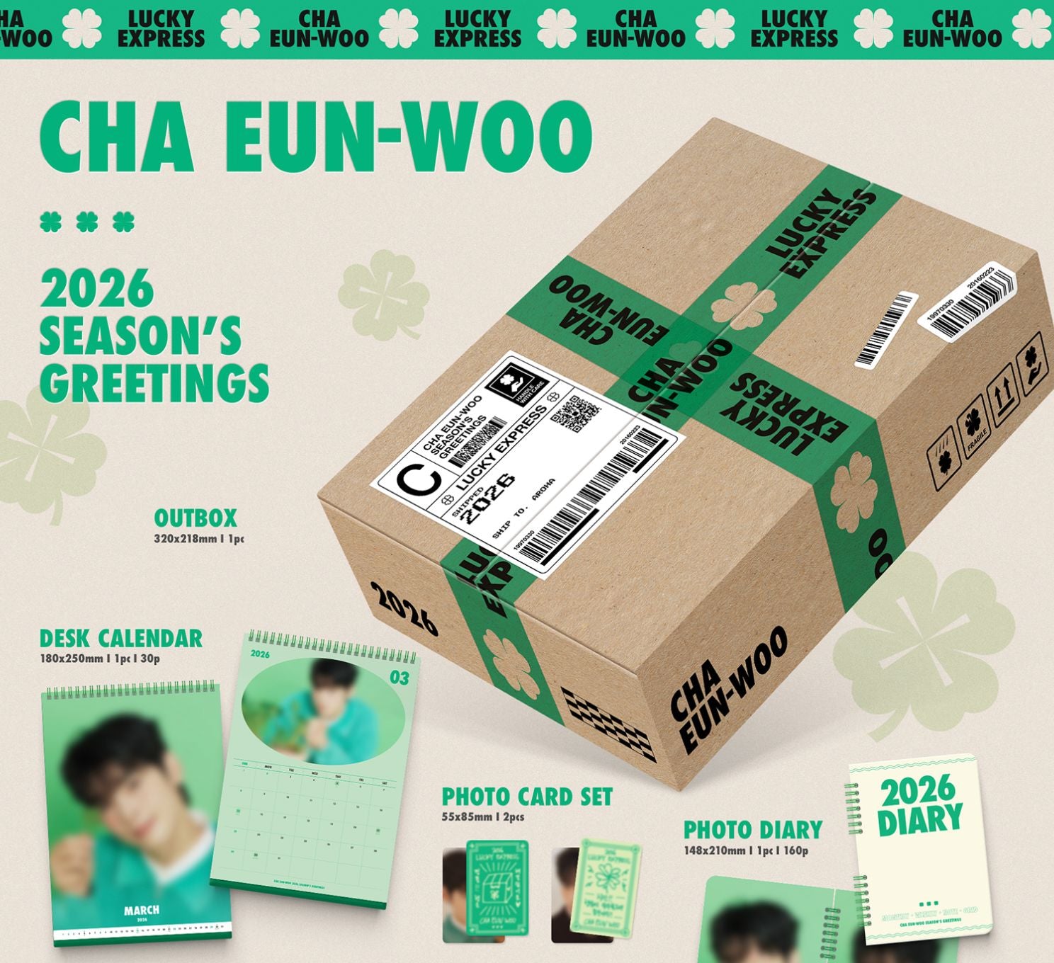 CHA EUN WOO (ASTRO) - 2026 SEASON’S GREETINGS (LUCKY EXPRESS) Nolae