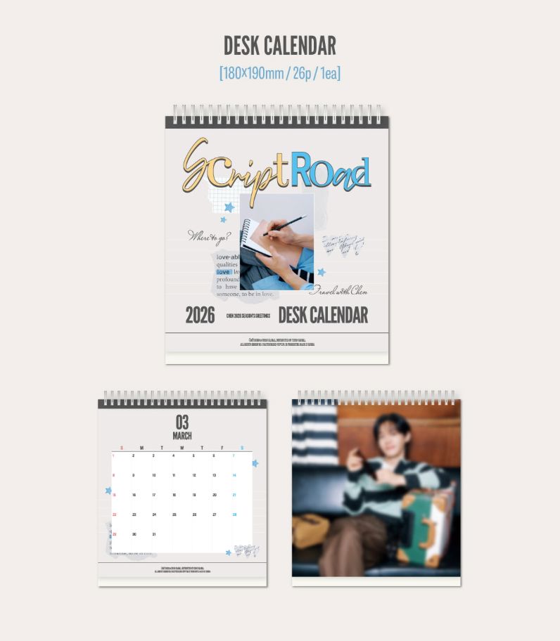 CHEN (EXO) - 2026 SEASON'S GREETINGS (SCRIPT ROAD) + Extra Photocard Nolae