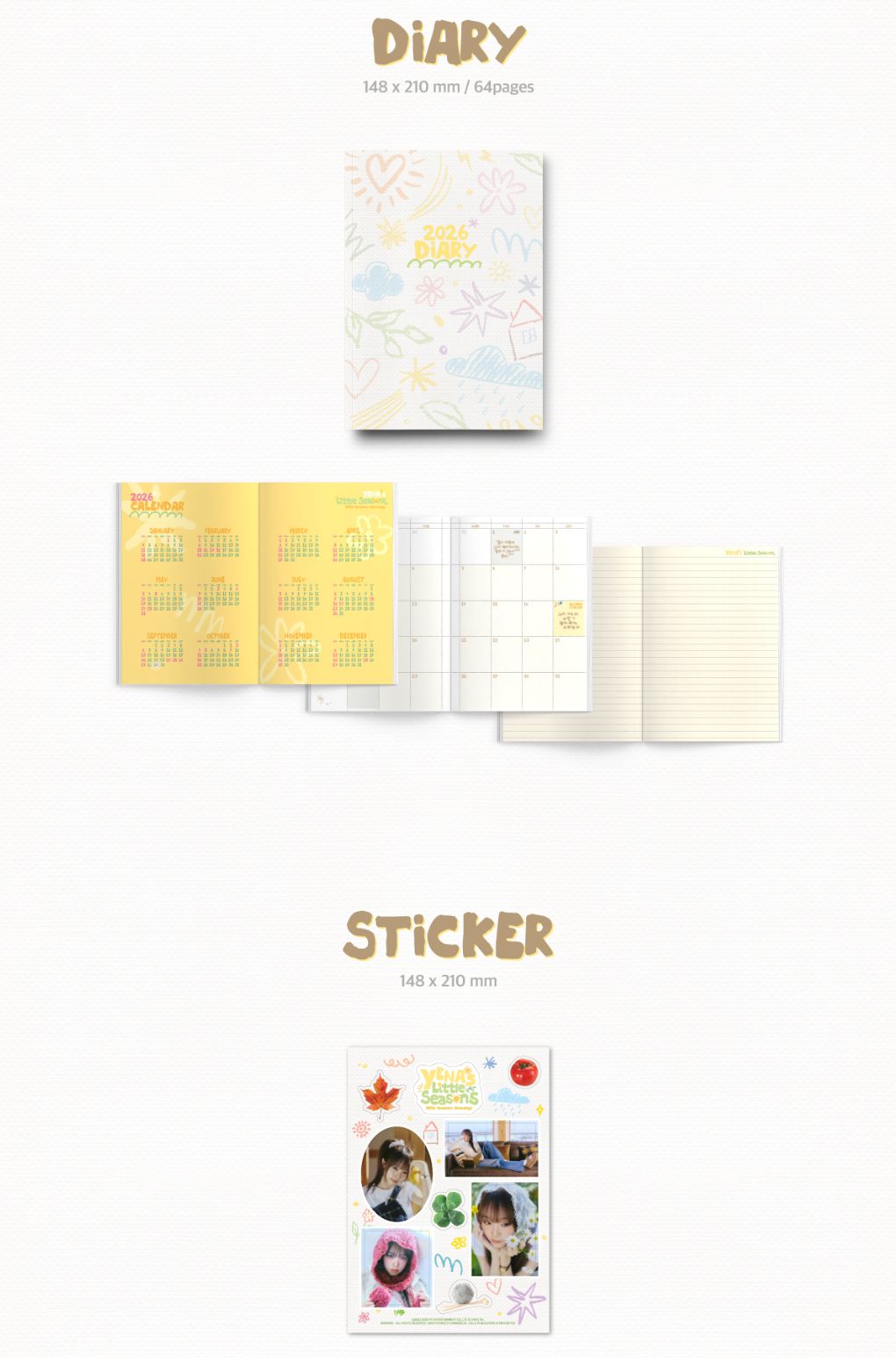 CHOI YENA - 2026 SEASON'S GREETINGS (YENA’S LITTLE SEASONS) + Extra Photocard Nolae