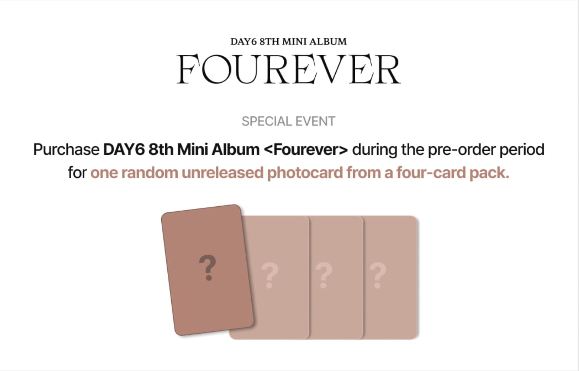 DAY6 - FOUREVER Photobook Ver. + JYP gift Nolae