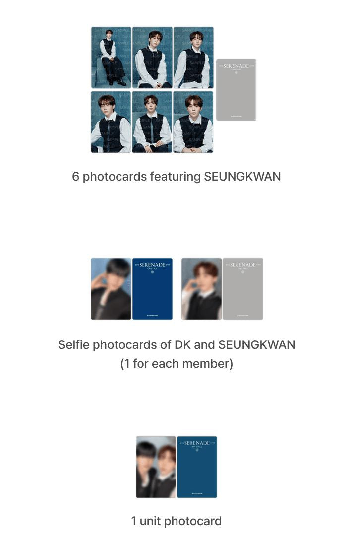 DXS (SEVENTEEN) - PHOTOCARD SET ('SERENADE' ON STAGE MD) Nolae