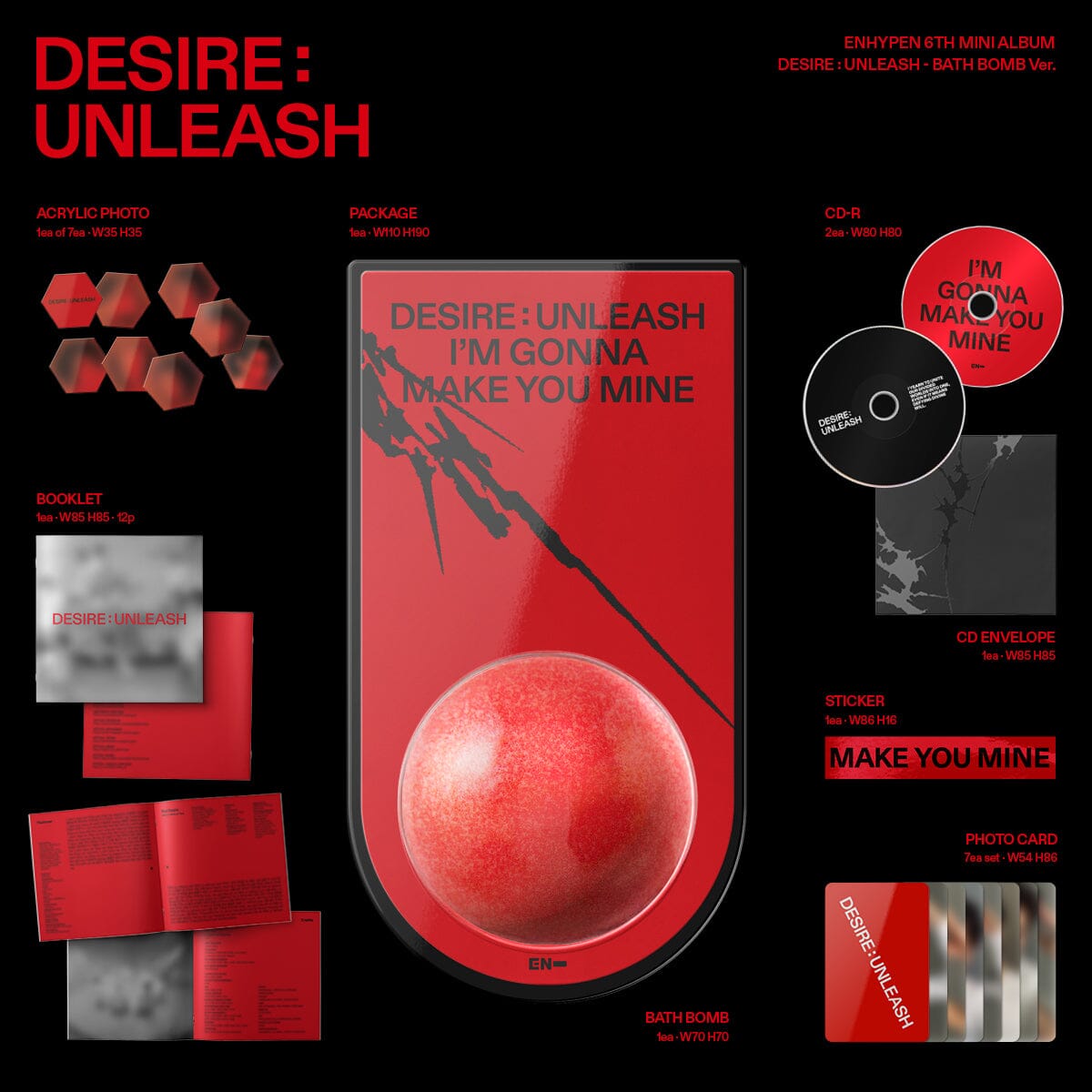 ENHYPEN - DESIRE : UNLEASH (BATH BOMB VER.) Nolae