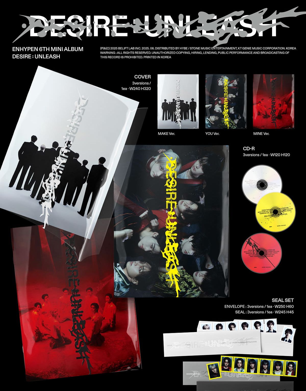ENHYPEN - DESIRE : UNLEASH + BDM Photocard Nolae