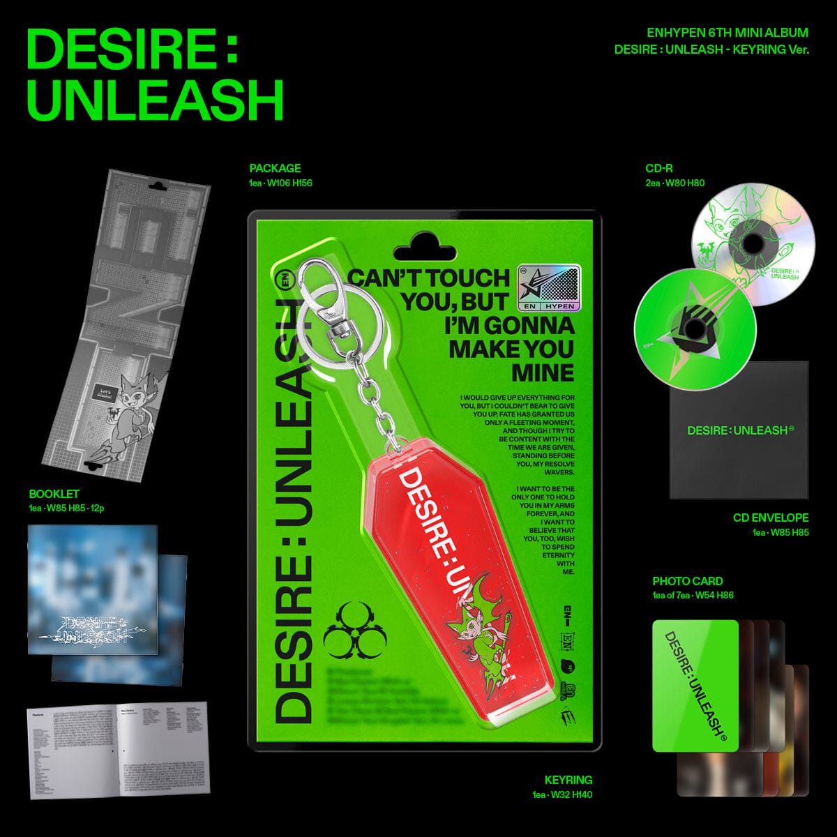 ENHYPEN - DESIRE : UNLEASH (KEYRING VER.) Nolae