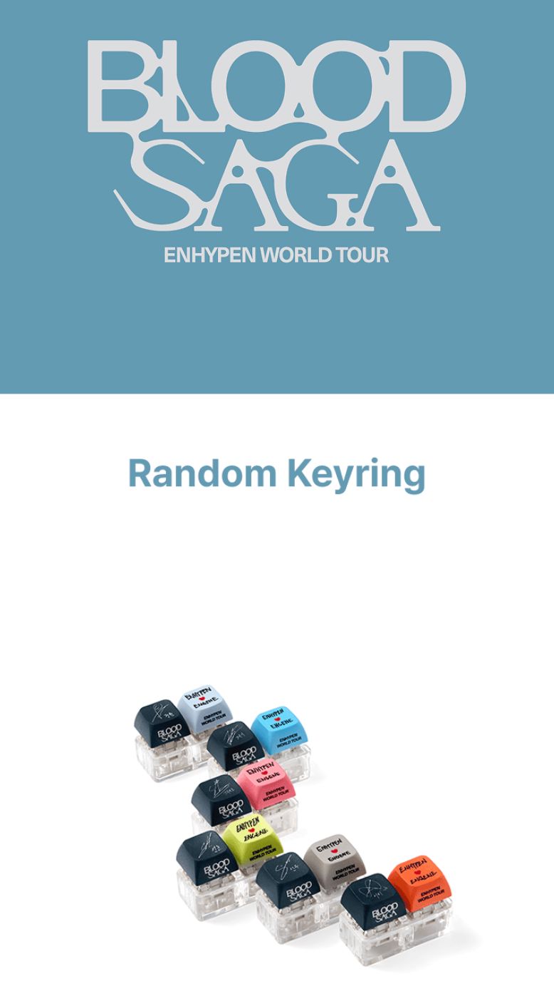 ENHYPEN - RANDOM KEYRING (WORLD TOUR 'BLOOD SAGA' MD) Nolae