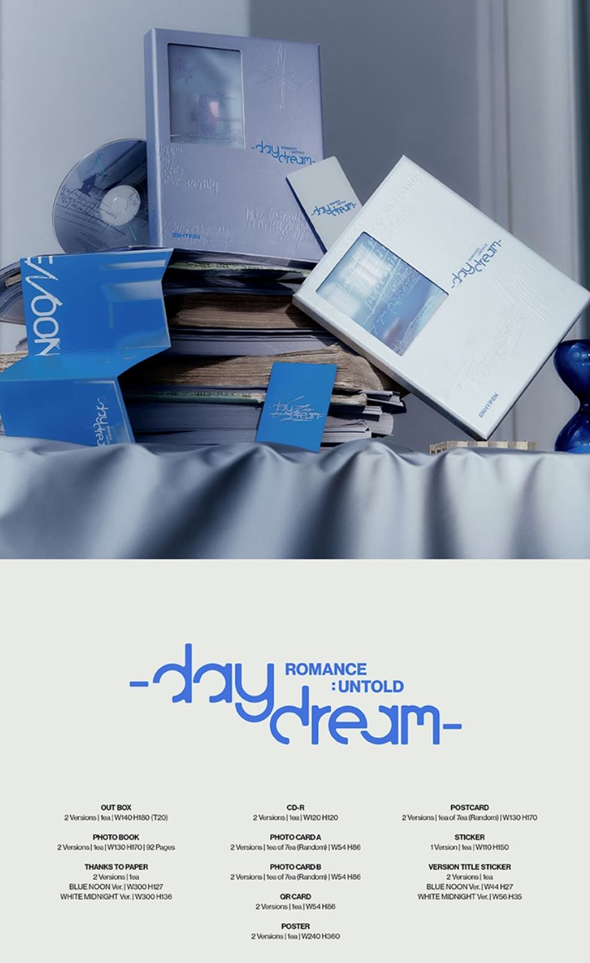 ENHYPEN - ROMANCE : UNTOLD - DAYDREAM SET + Apple Music Photocards Nolae