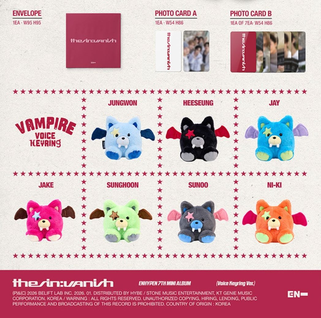 ENHYPEN - THE SIN: VANISH (VOICE KEYRING VER.) Nolae