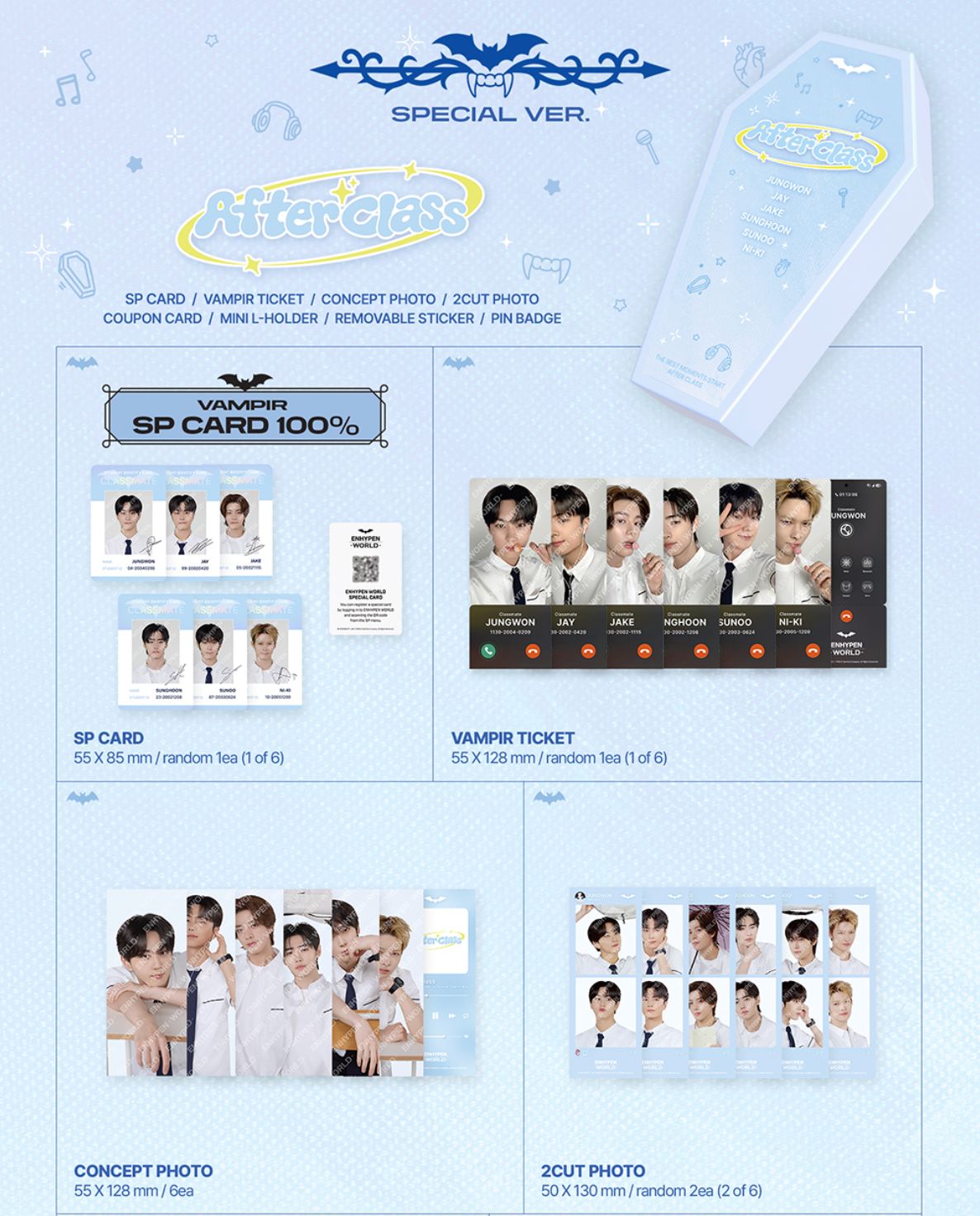 ENHYPEN - WORLD COUPON CARD COLLECTION (AFTER CLASS VER.) Nolae