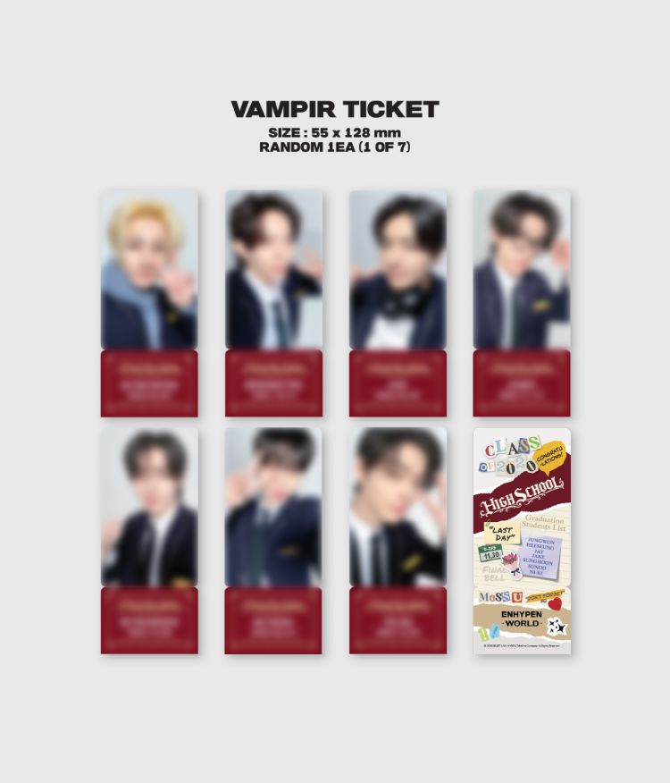 ENHYPEN WORL high school SPカード ヒスン ENHYPEN - World Coupon Card Collection [HIGH SCHOOL SPECIAL Ver