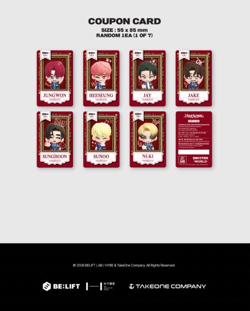 ENHYPEN - WORLD COUPON CARD COLLECTION (HIGH SCHOOL VER.)