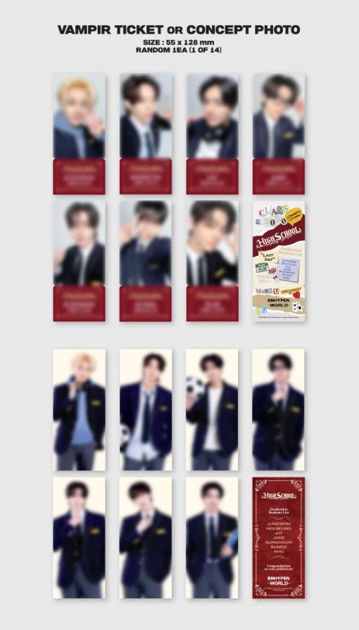 ENHYPEN - WORLD COUPON CARD COLLECTION (HIGH SCHOOL VER.) Nolae