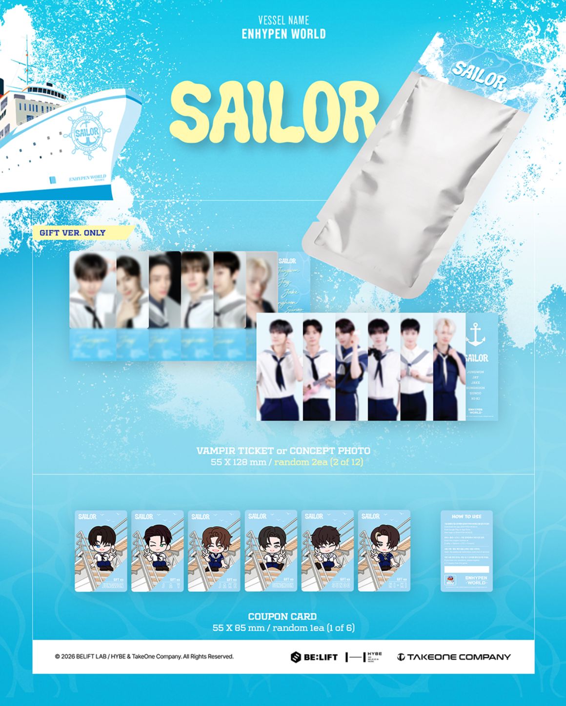 ENHYPEN - WORLD COUPON CARD COLLECTION (SAILOR VER.) Nolae