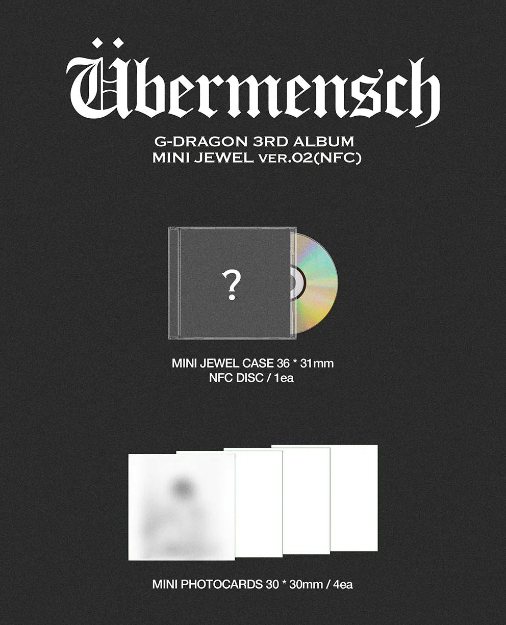 G-DRAGON - ÜBERMENSCH (MINI JEWEL VER.) + Aladin Photocard Nolae