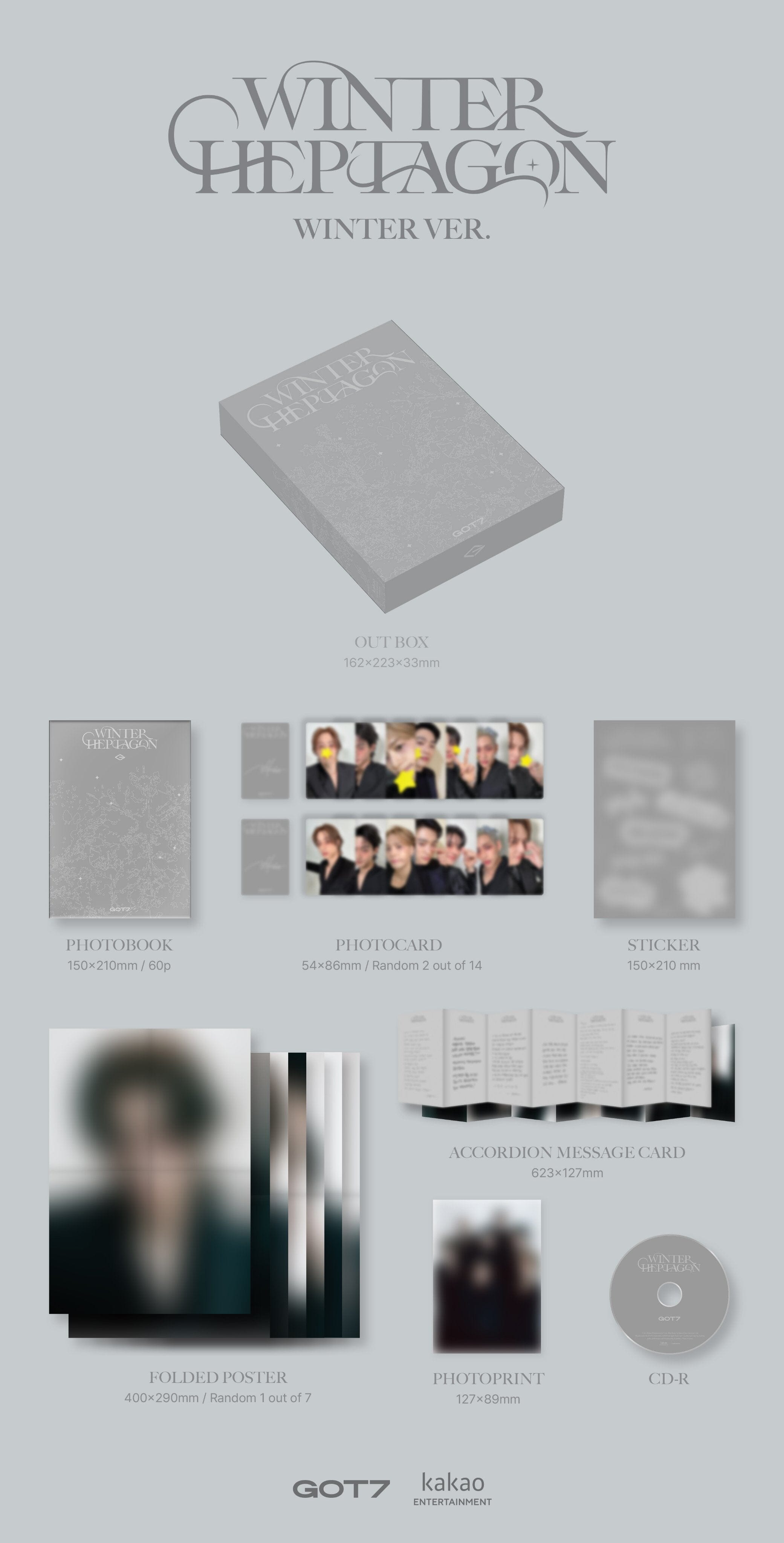 GOT7 - WINTER HEPTAGON + Apple Music Photocard Nolae